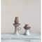 Hello Honey® 7.5" Natural & Cream Stoneware Pillar Holder